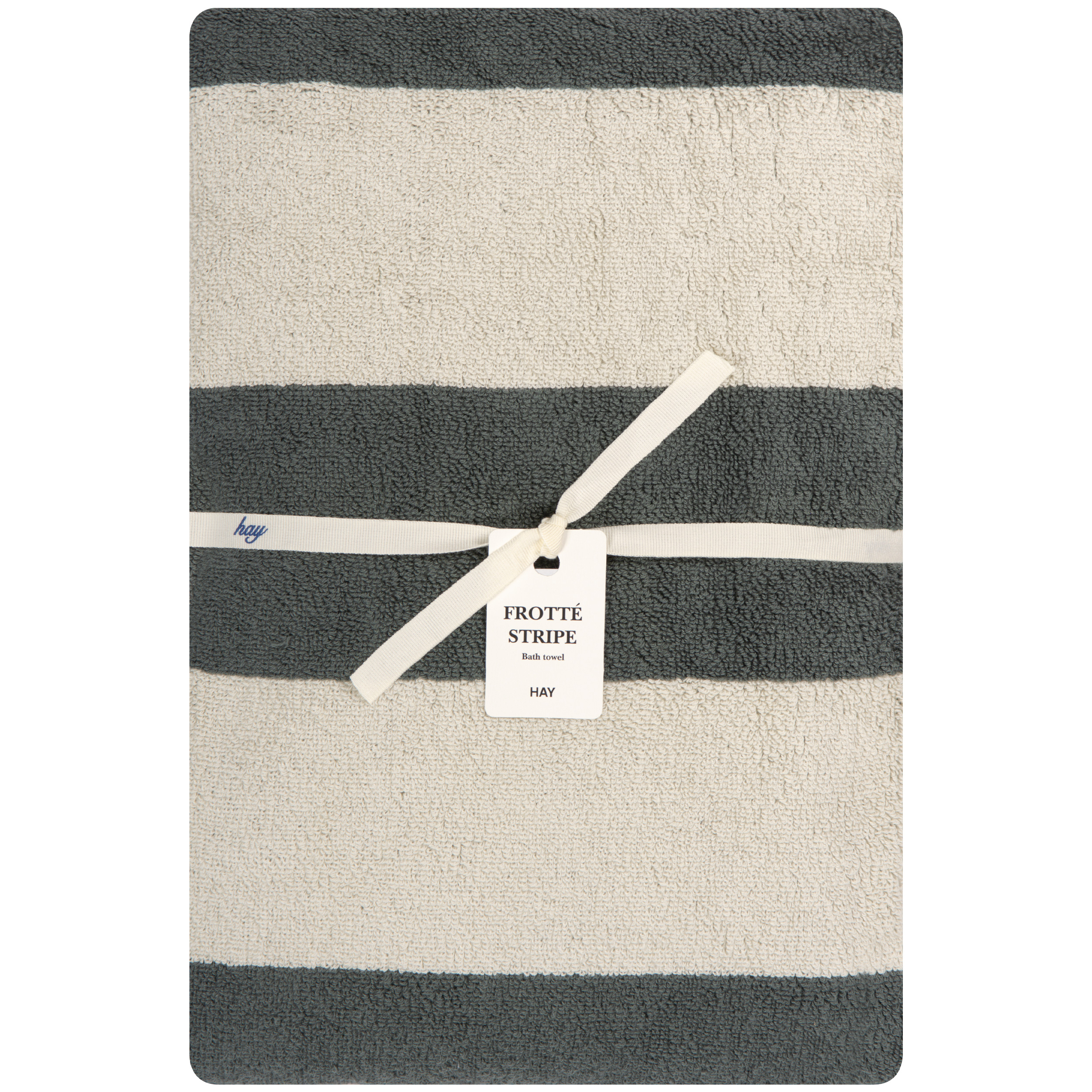 HAY ’Frotte’ Striped Bath Towel Dark Green