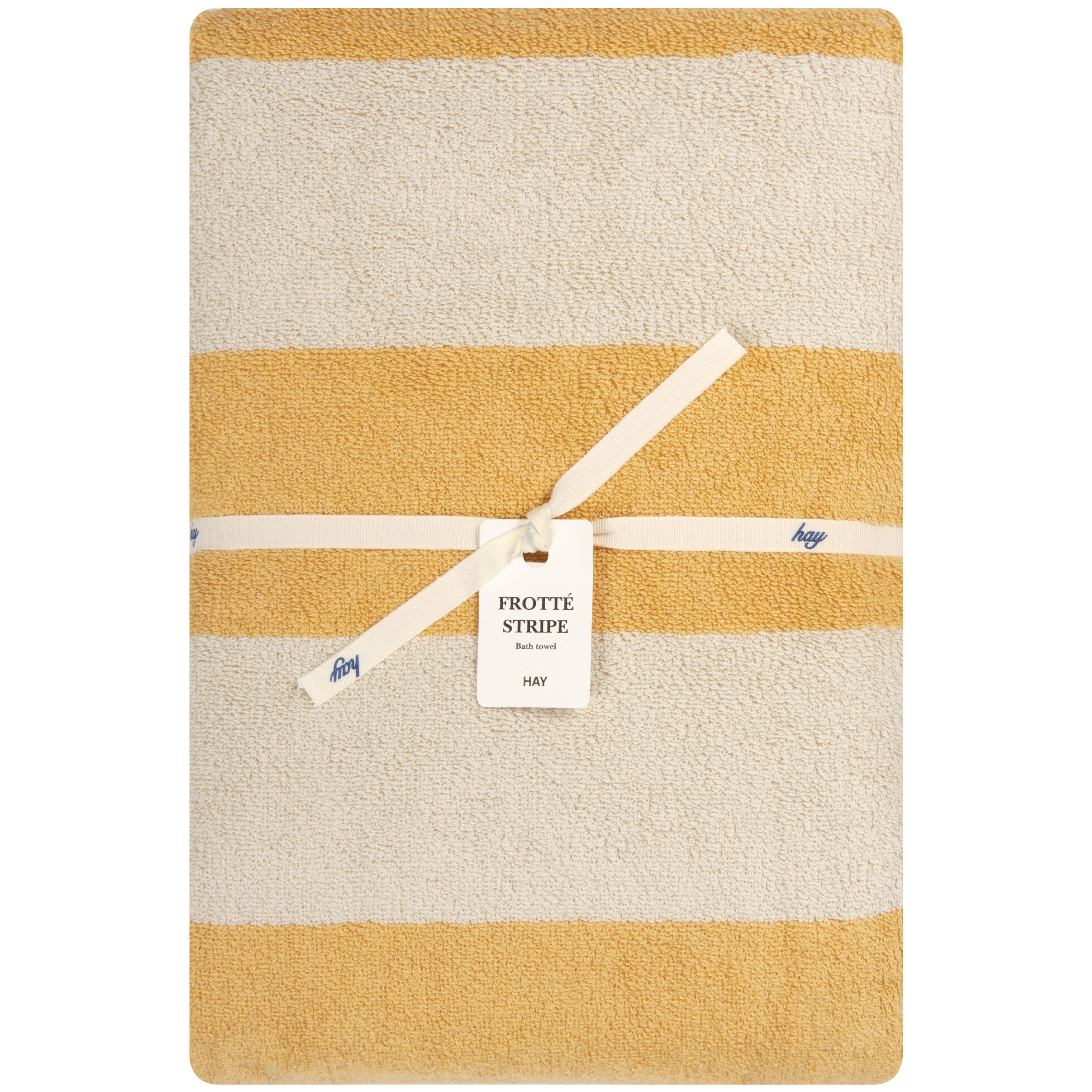 HAY ’Frotte’ Striped Bath Towel Warm Yellow
