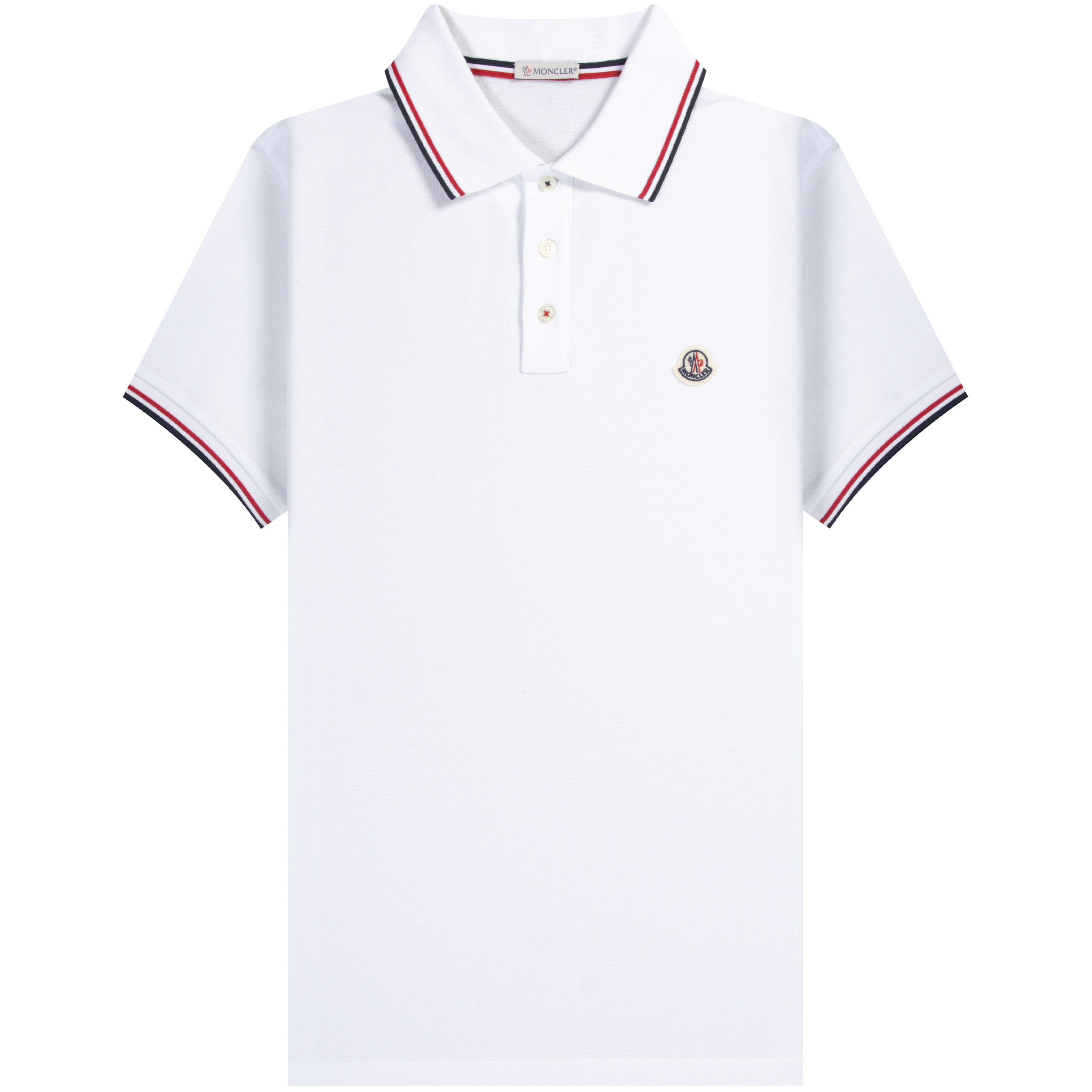 Moncler ’Classic’ Chest Logo Polo White