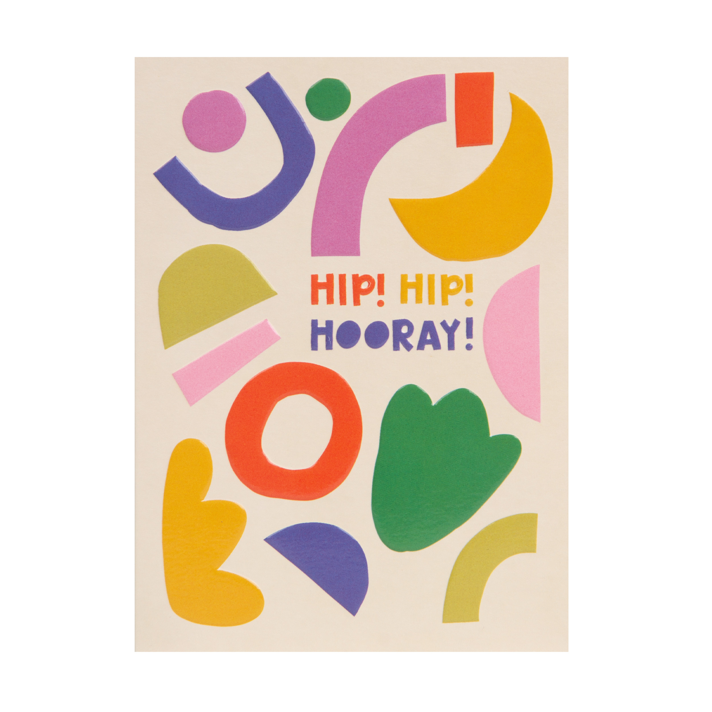 RASPBERRY BLOSSOM ’Hip! Hip! Hooray!’ Colourful Card