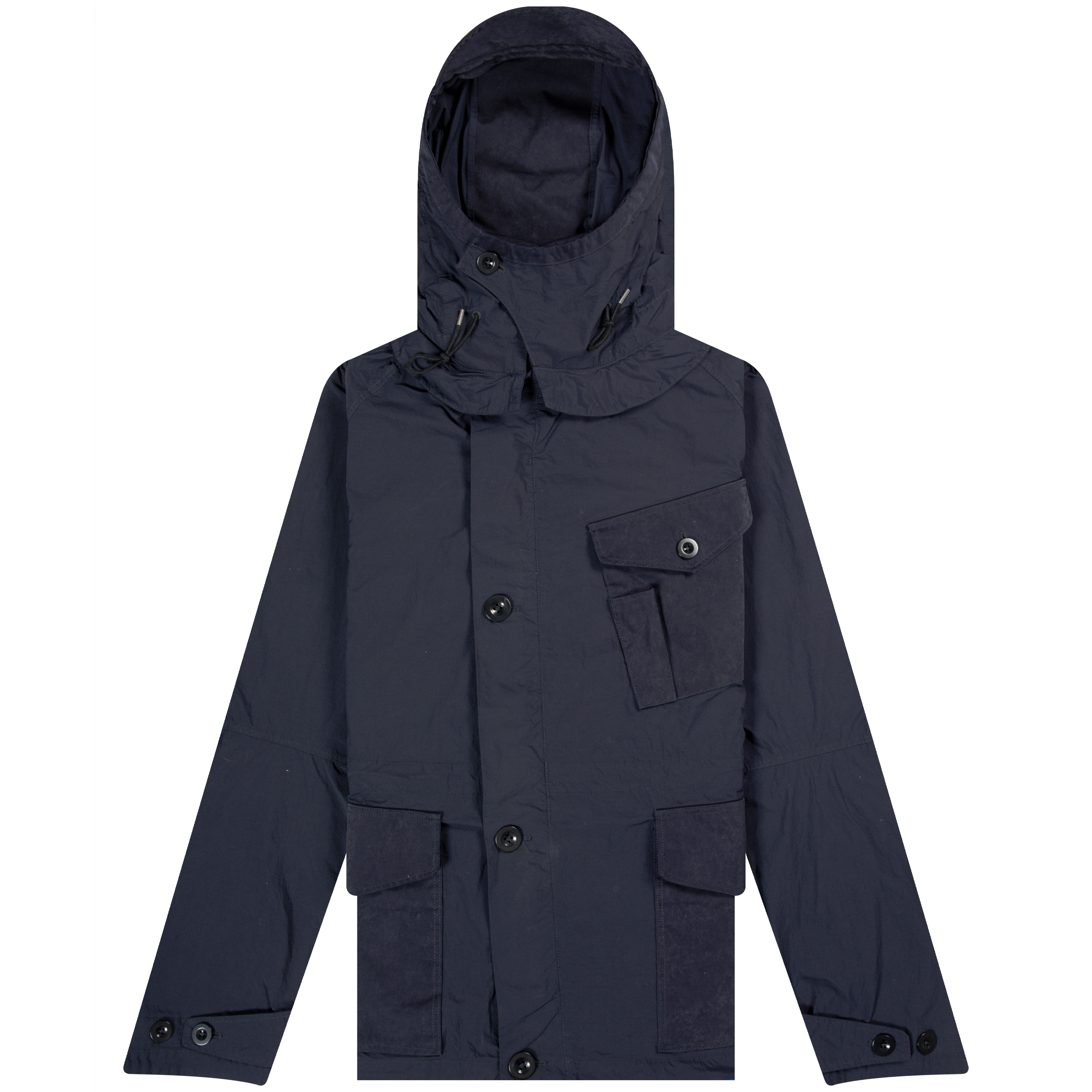 TEN-C ’Mid Layer’ Full Zip Hooded Jacket Navy