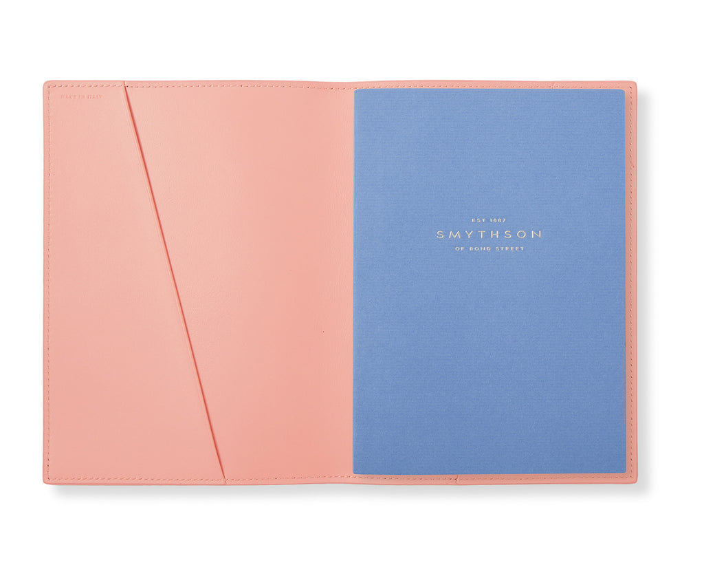 Smythson Evergreen Refillable Notebook Pink