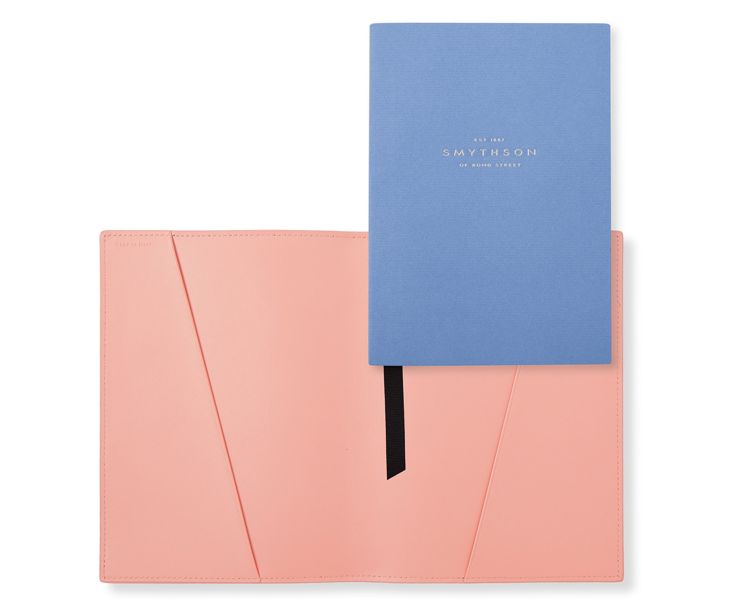 Smythson Evergreen Refillable Notebook Pink