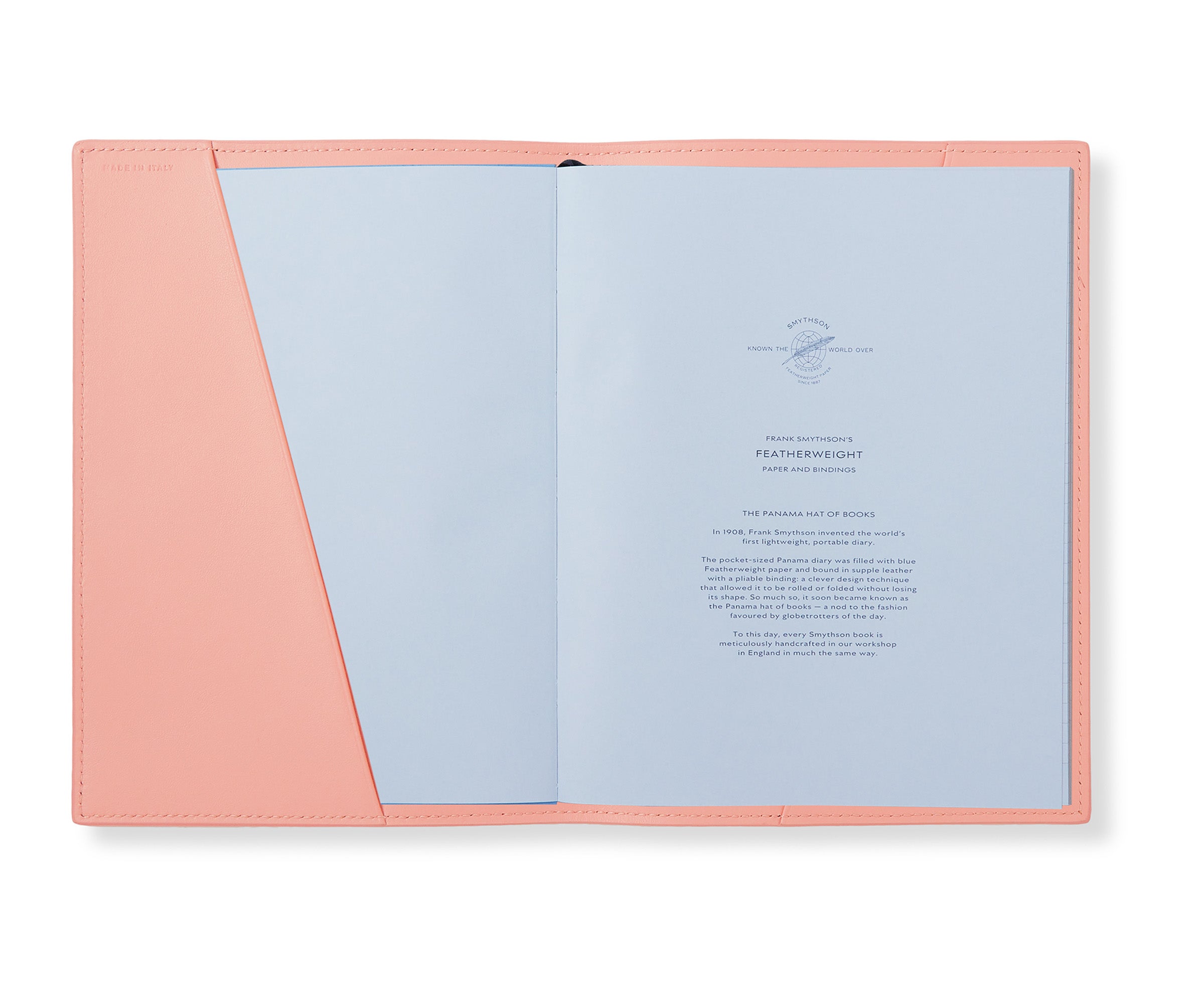Smythson Evergreen Refillable Notebook Pink