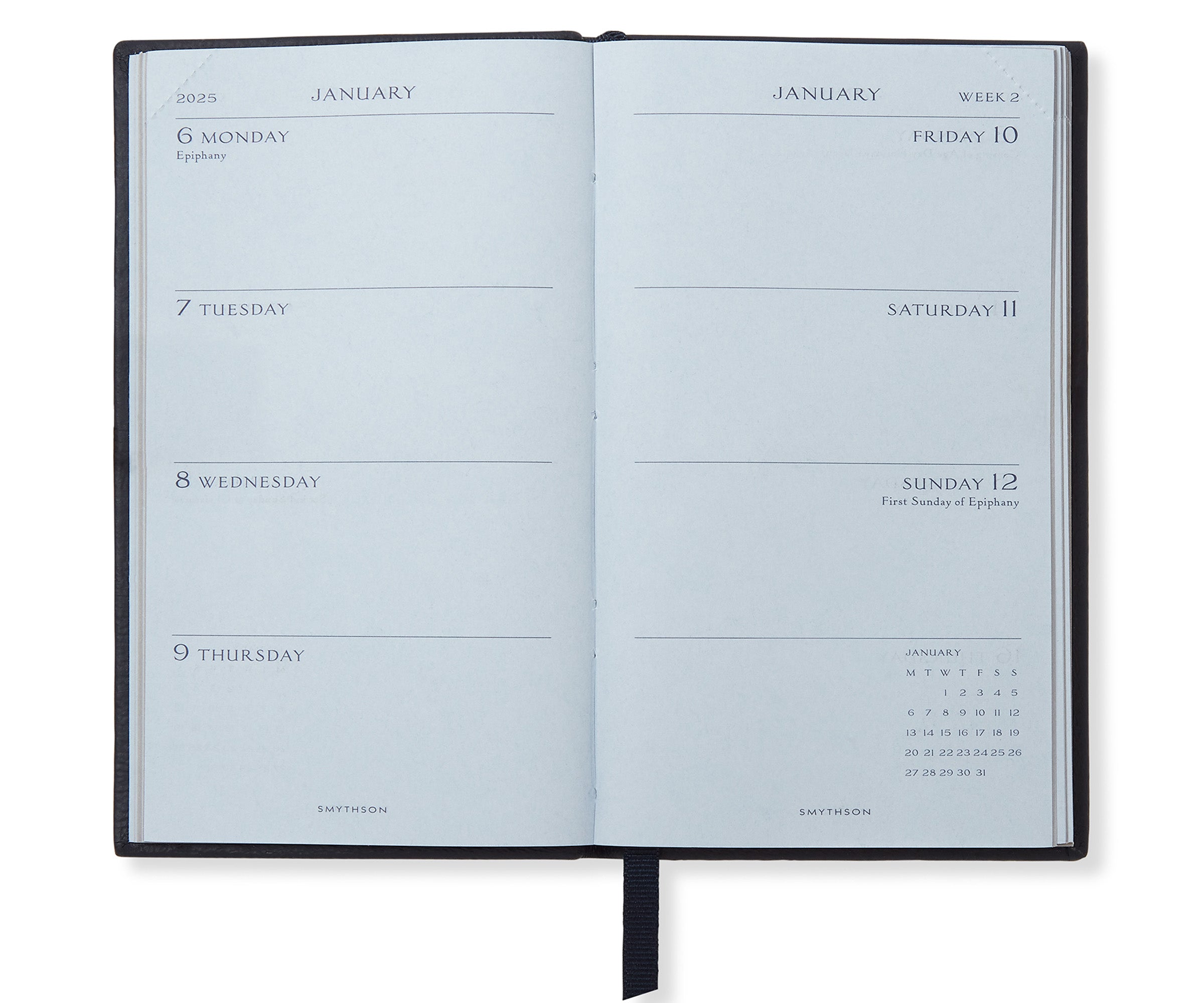Smythson Weekly Diary With pocket Black