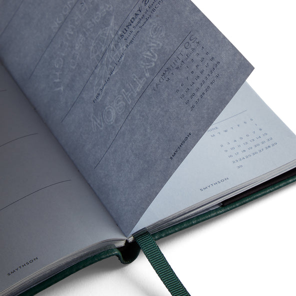 Smythson Weekly Diary With pocket Forest Green