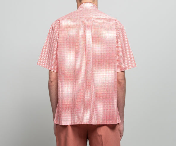 Maison Margiela Micro Square Print Shirt Red/White