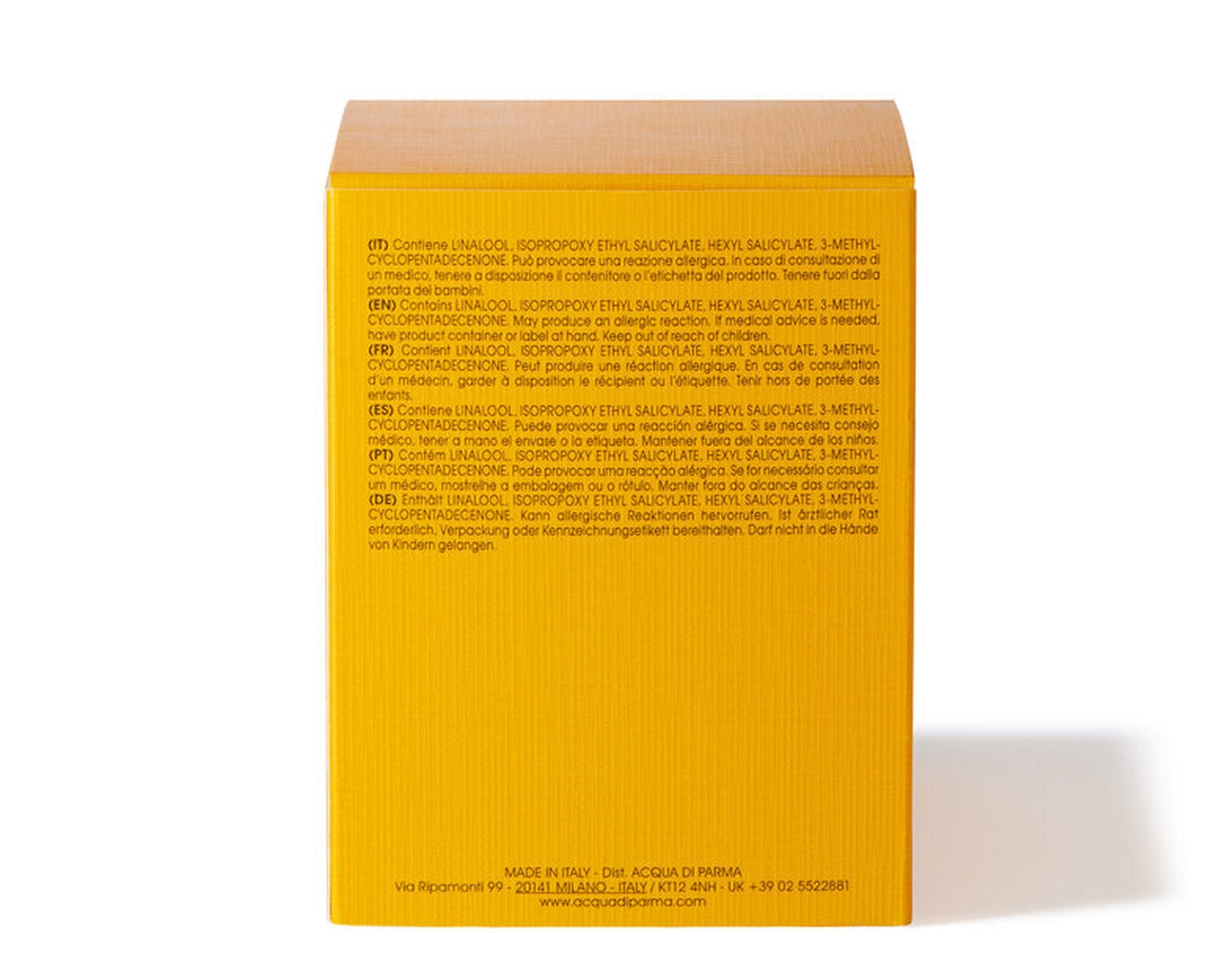 Yellow box with text on a white background