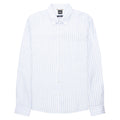 Boss C Liam White/Blue Striped Linen Shirt
