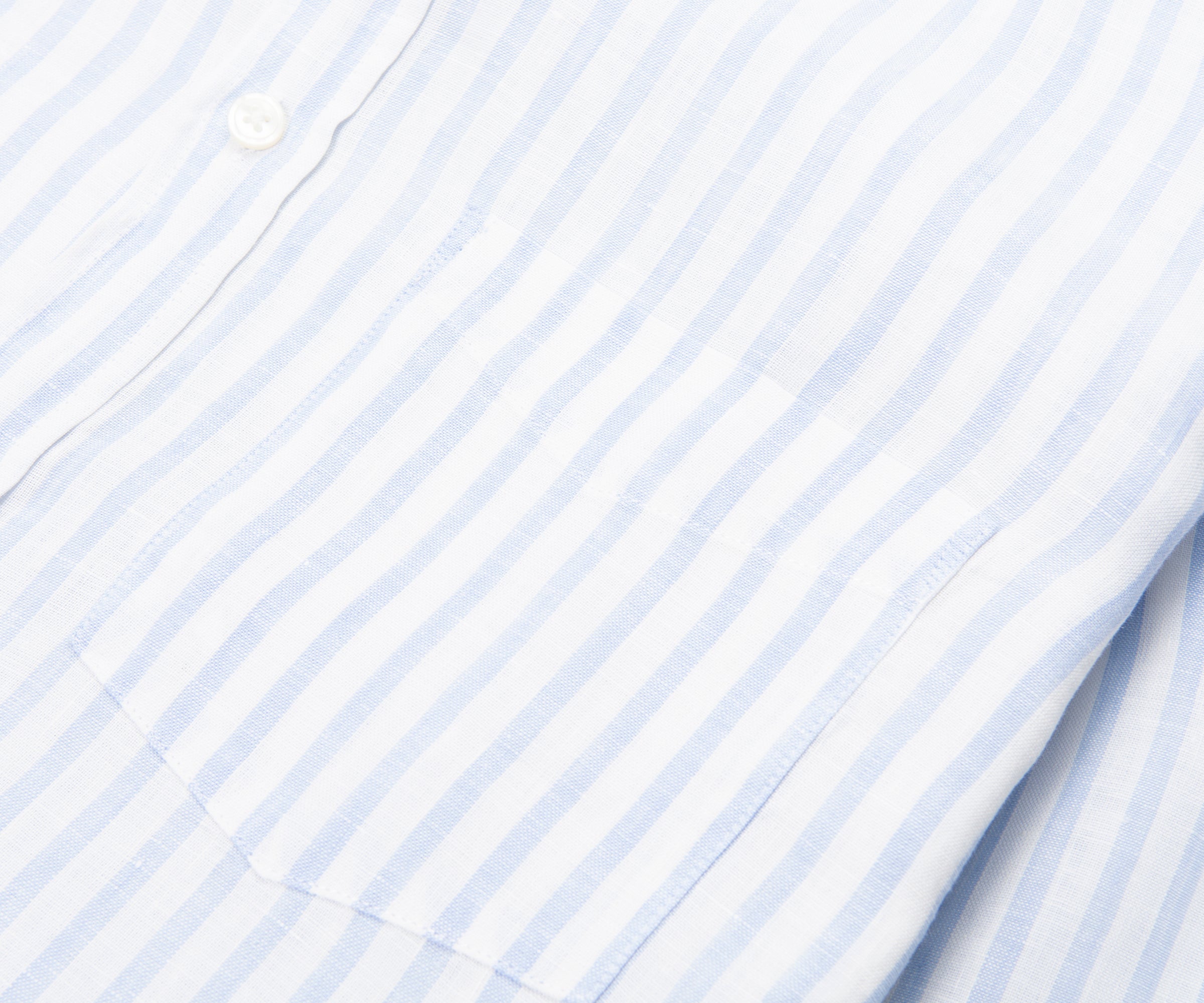 Boss C Liam White/Blue Striped Linen Shirt