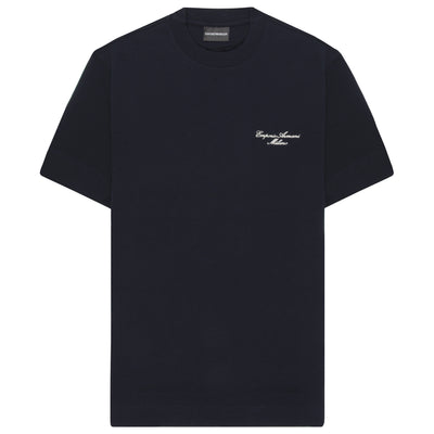 Emporio Armani Embroidered Logo T-Shirt Navy