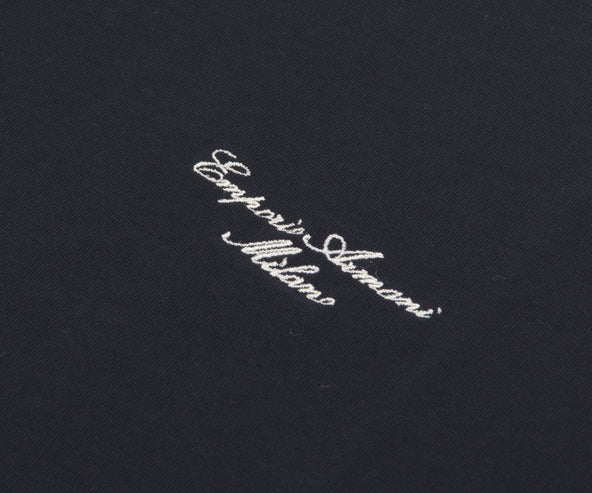 Emporio Armani Embroidered Logo T-Shirt Navy