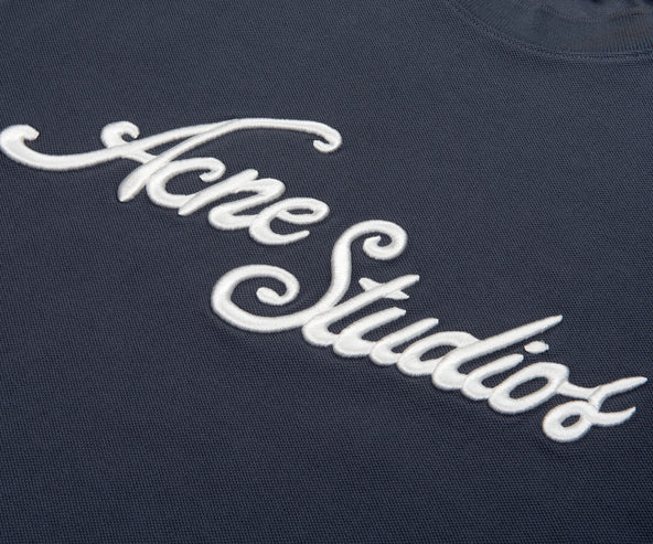 Acne Studios Embroidered Logo Sweatshirt Faded Grey
