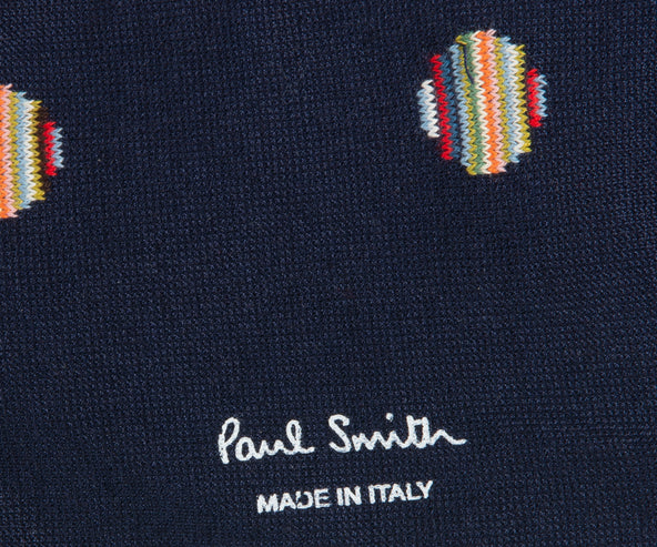 Paul Smith Large Multi Polka Dot Socks Navy