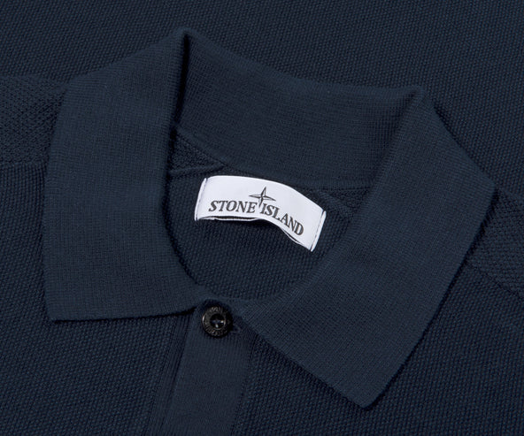 Stone Island Knitted Polo Navy