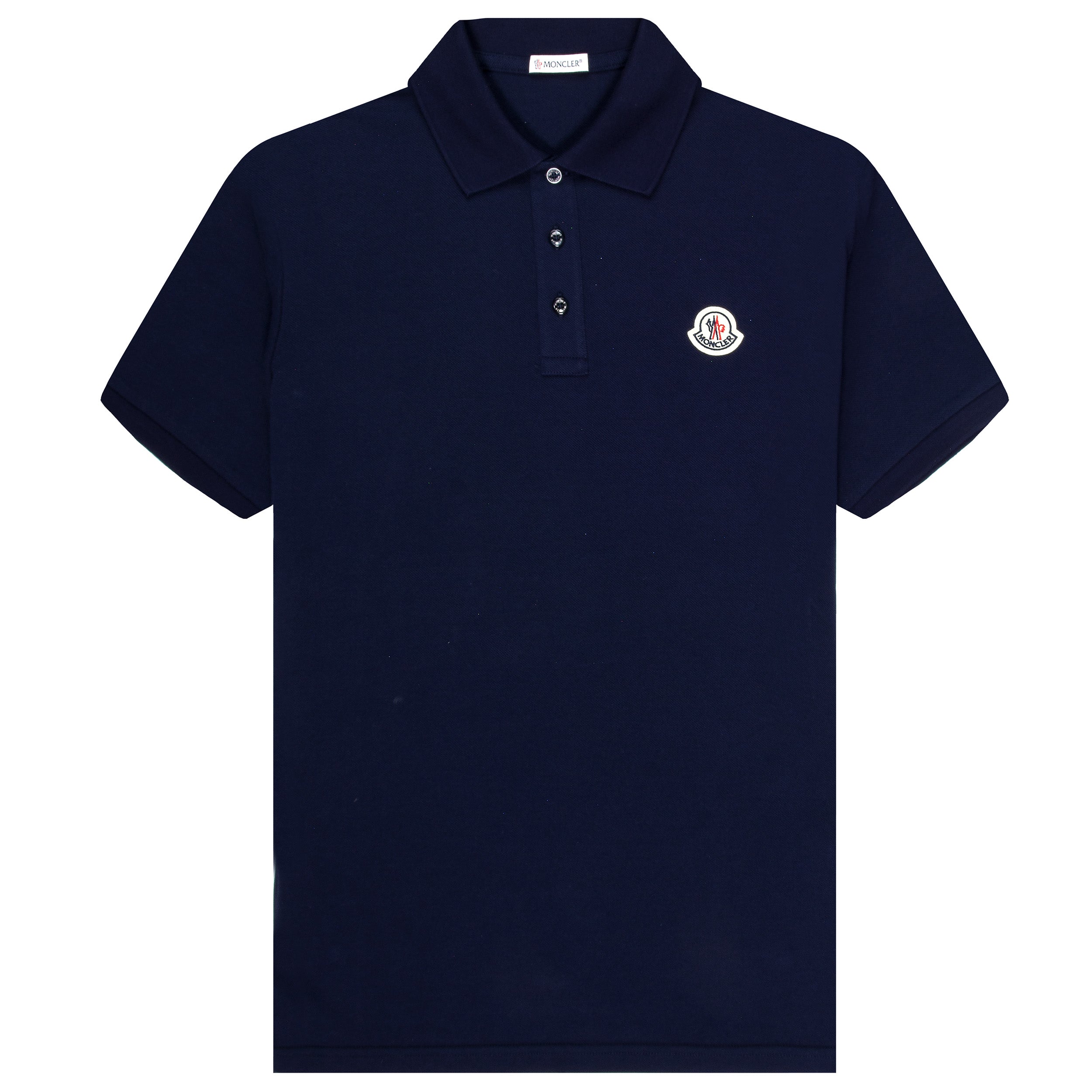 Moncler Classic Logo Patch Polo Navy
