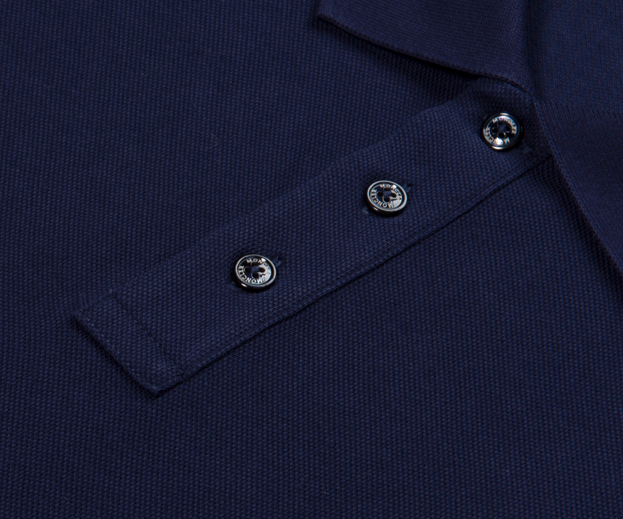 Moncler Classic Logo Patch Polo Navy