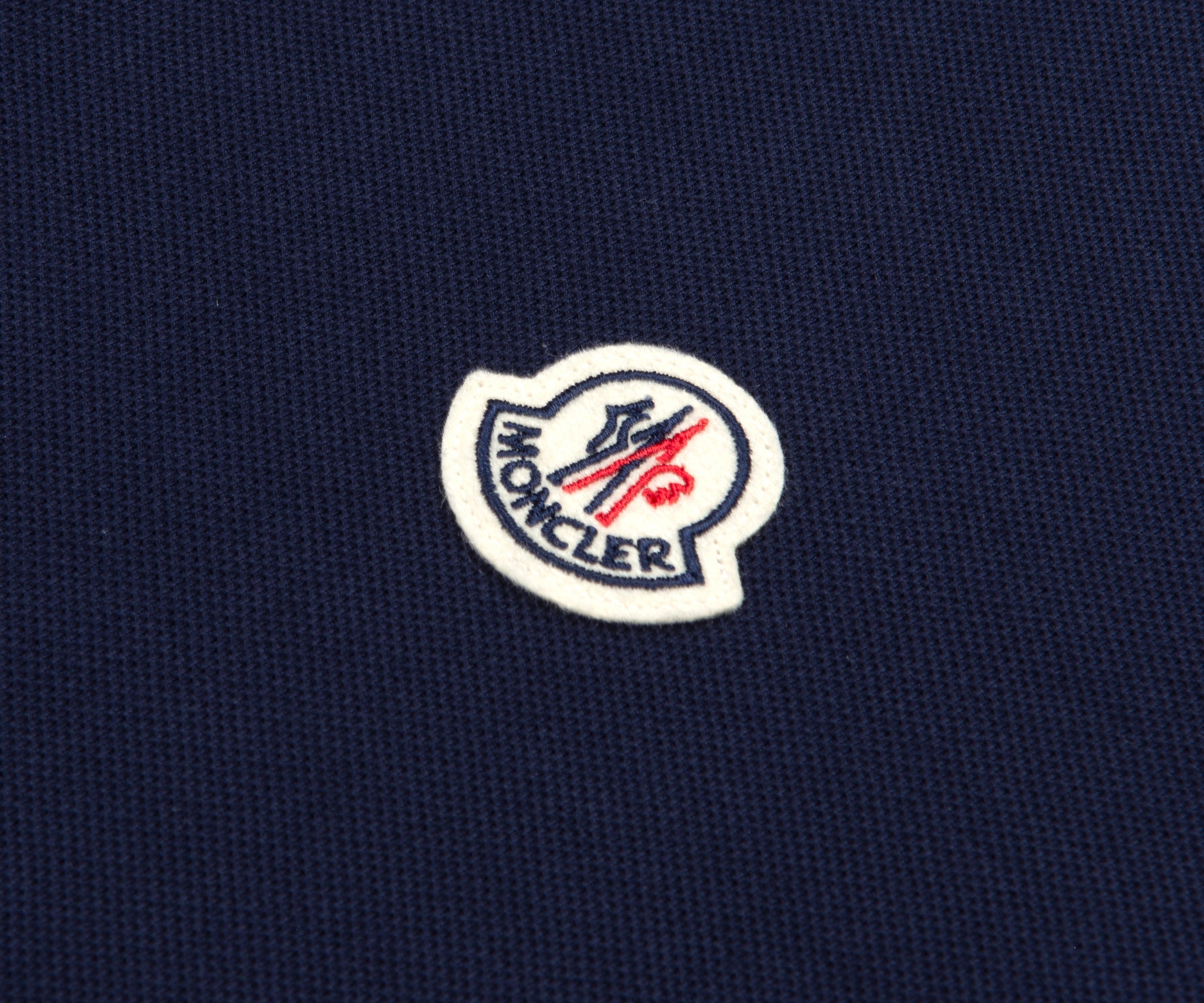 Moncler Classic Logo Patch Polo Navy