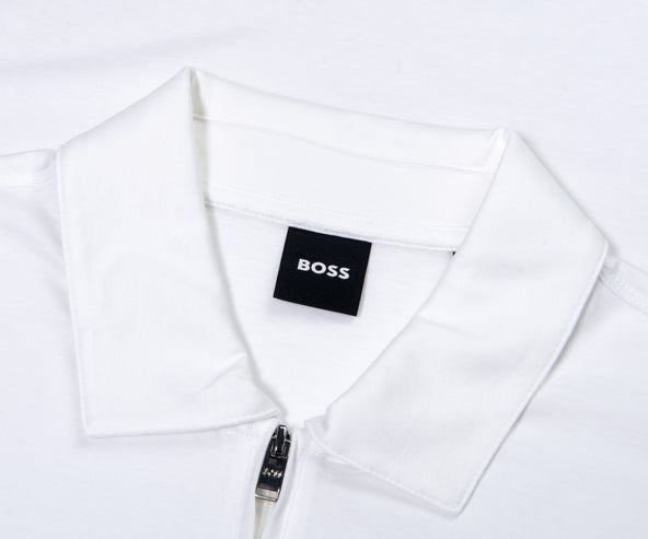 BOSS H-Paras Zip Up SS Polo White