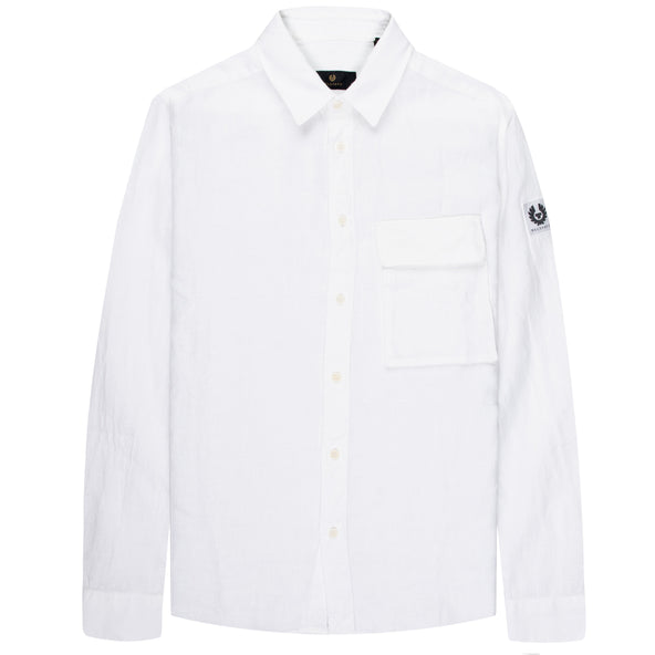 Belstaff Scale Linen LS Shirt White