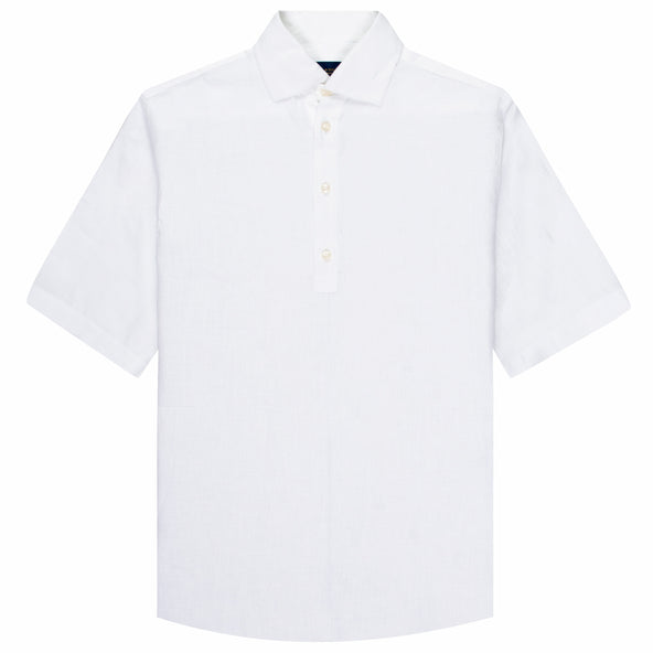 Paul and Shark Linen SS Shirt White