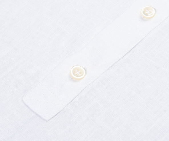 Paul and Shark Linen SS Shirt White