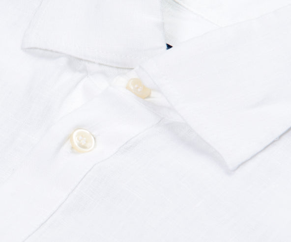 Paul and Shark Linen SS Shirt White