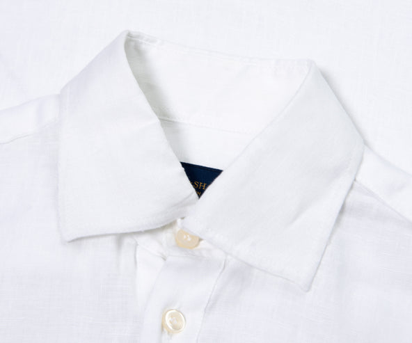Paul and Shark Linen SS Shirt White