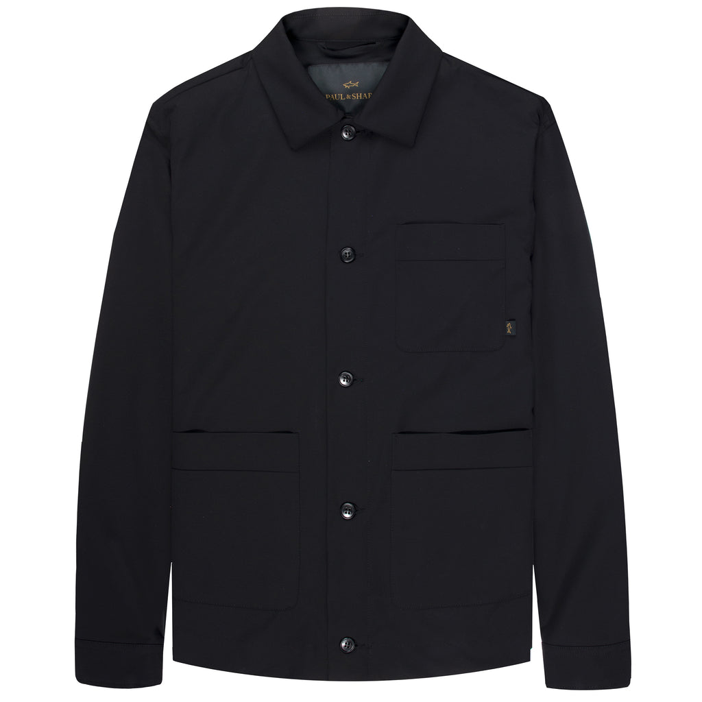 Paul & Shark Scuba Nylon Overshirt Black