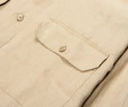 BOSS H-Liam Linen Double Pocket LS Shirt Beige