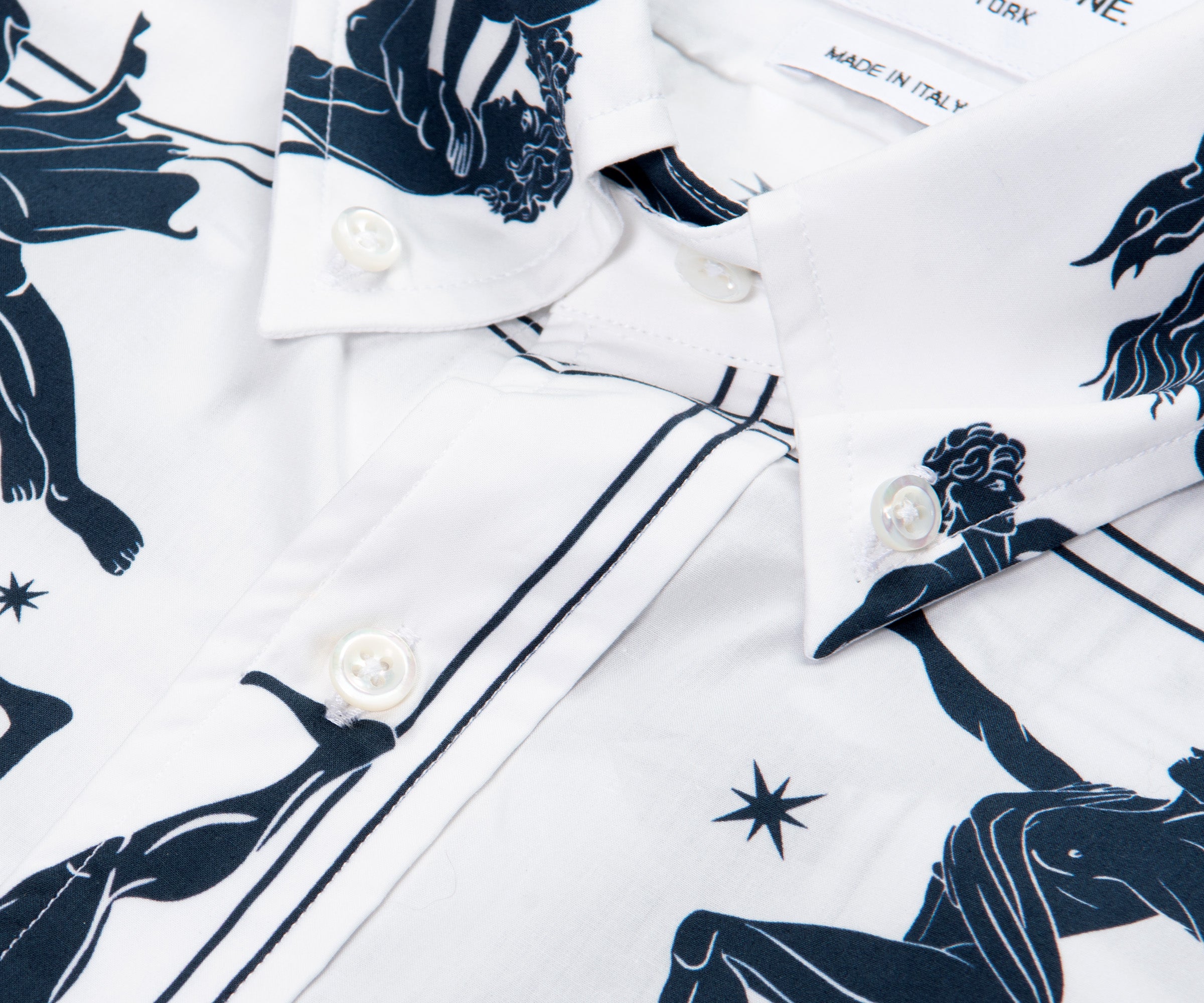Thom Browne Olympic Printed SS Shirt White/Navy