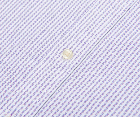 Polo Ralph Lauren Striped Custom Fit LS Shirt Purple/White