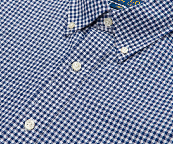 Polo Ralph Lauren Checkered Custom Fit LS Shirt White/Navy