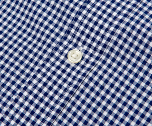 Polo Ralph Lauren Checkered Custom Fit LS Shirt White/Navy