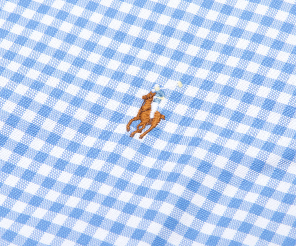 Polo Ralph Lauren Checkered Custom Fit LS Shirt White/Blue