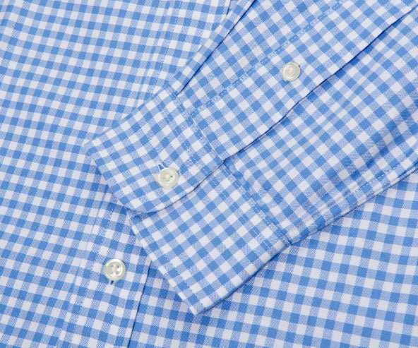 Polo Ralph Lauren Checkered Custom Fit LS Shirt White/Blue
