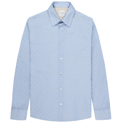 Paul Smith Spotted LS Slim Ft Shirt Light Blue