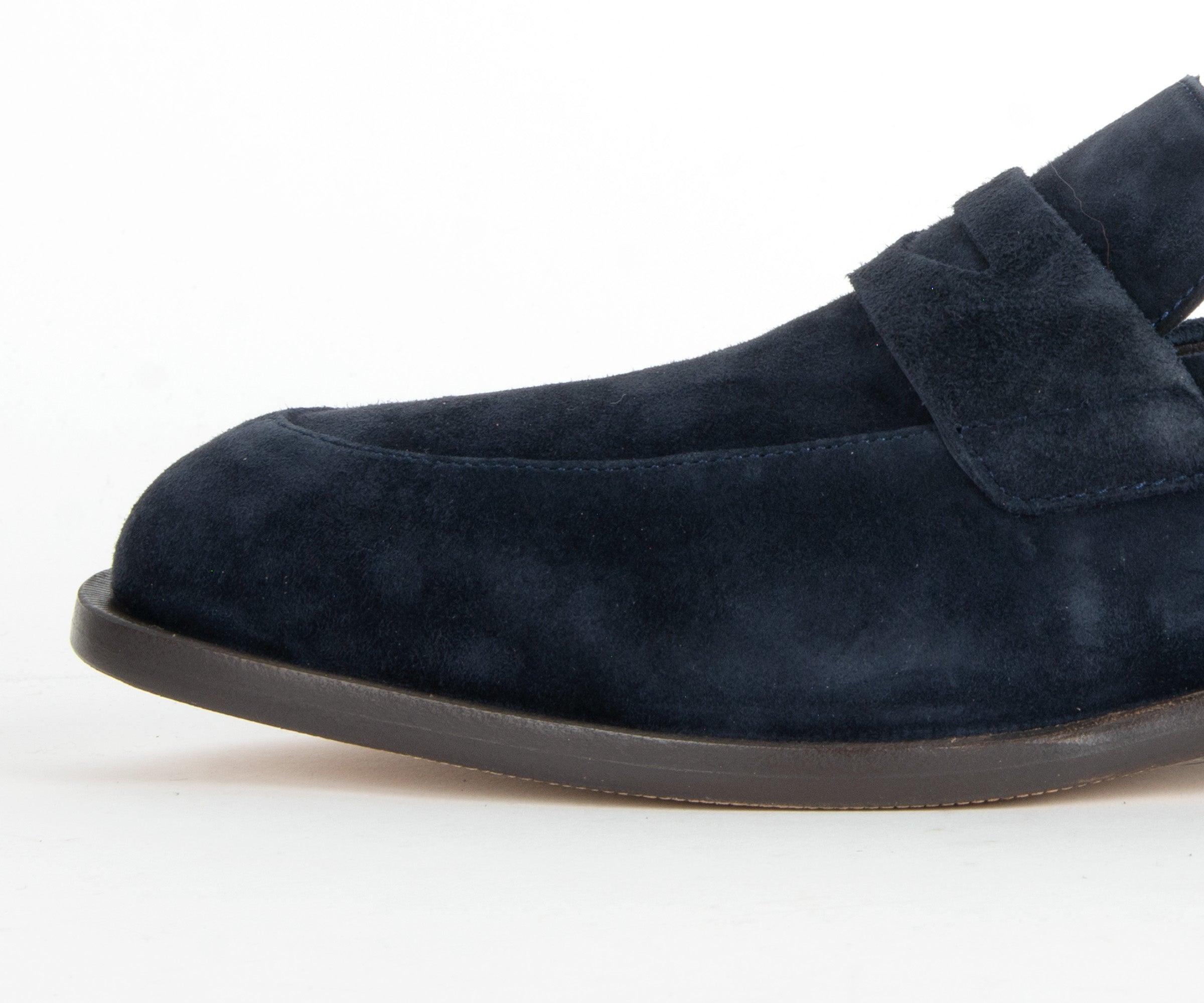 BOSS Limber Suede Penny Loafer Navy