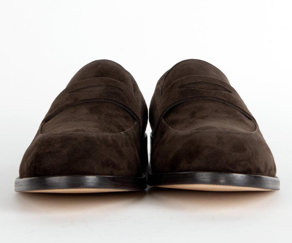 BOSS Limber Suede Penny Loafer Brown