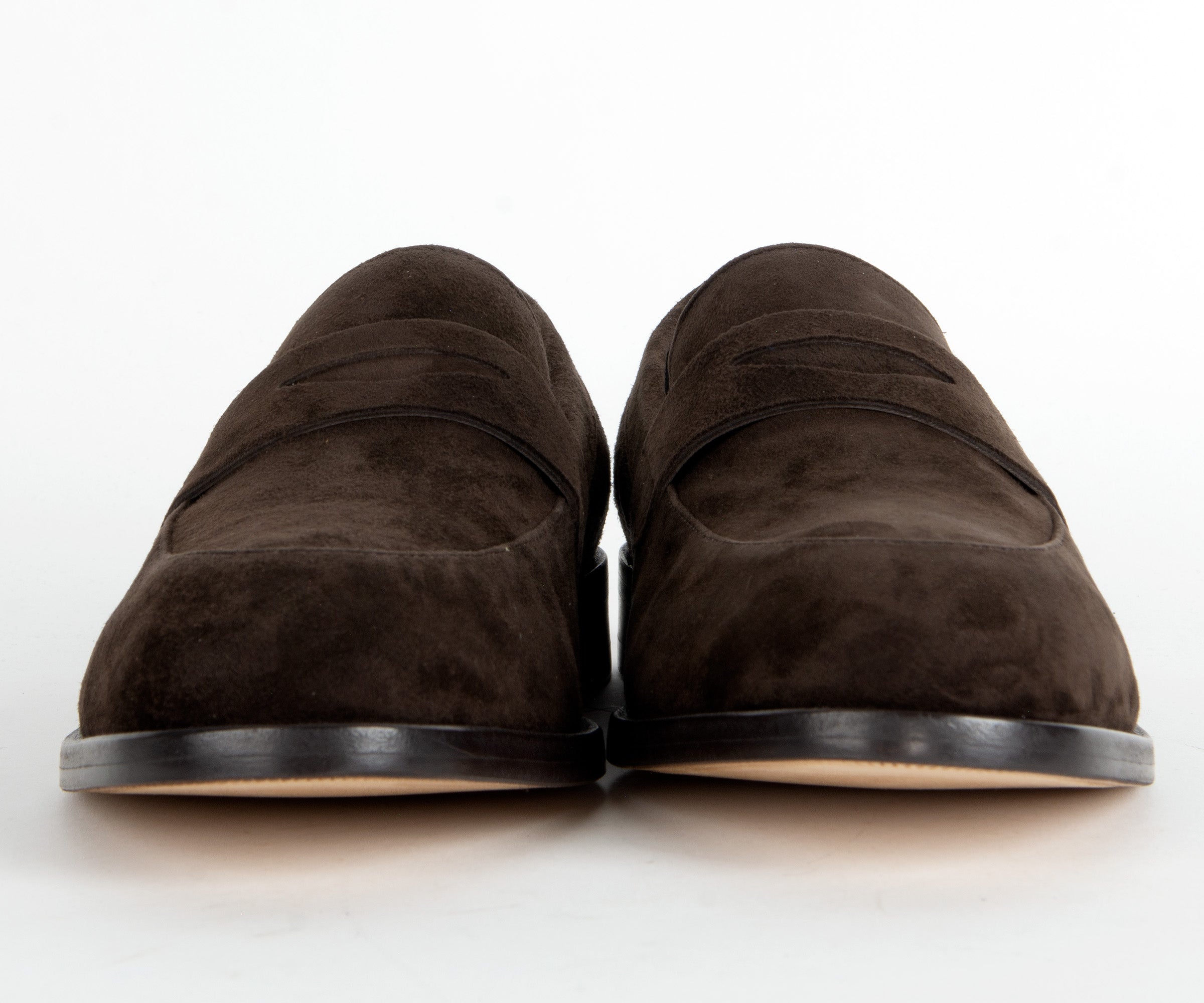 BOSS Limber Suede Penny Loafer Brown