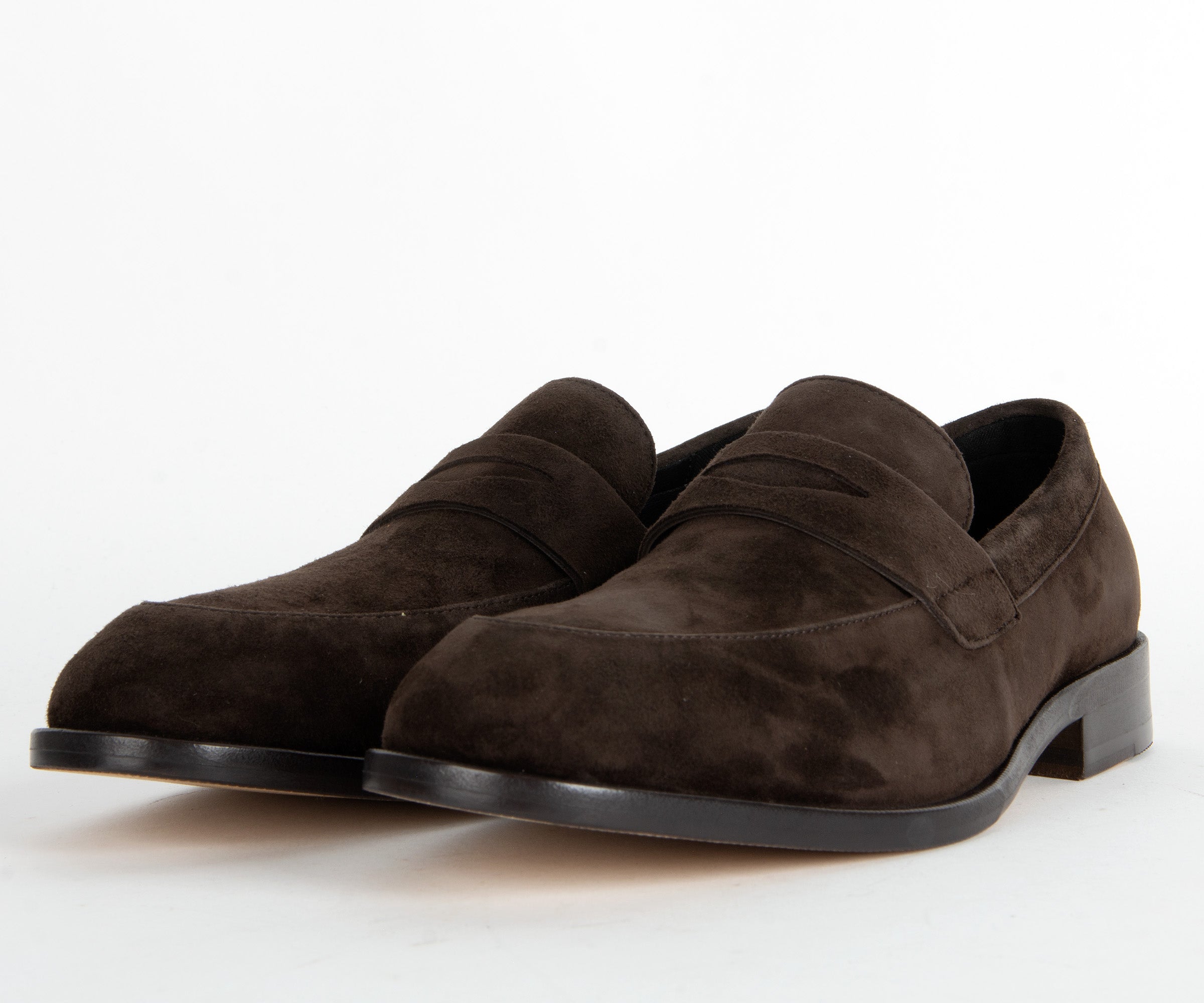 BOSS Limber Suede Penny Loafer Brown