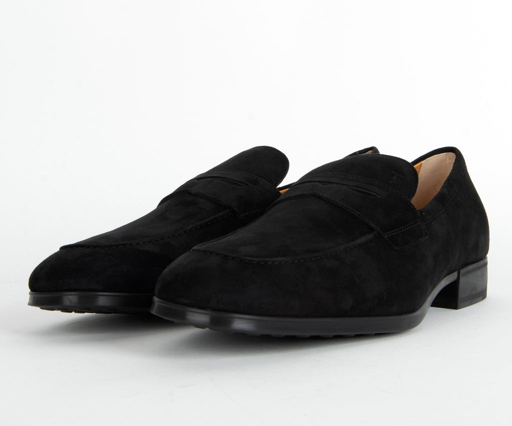 Tods Suede Loafer Black