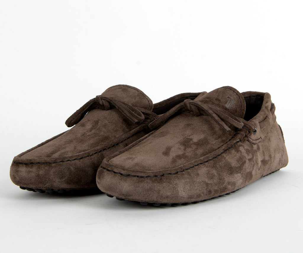 Tods Gommino Suede Driving Shoe Brown