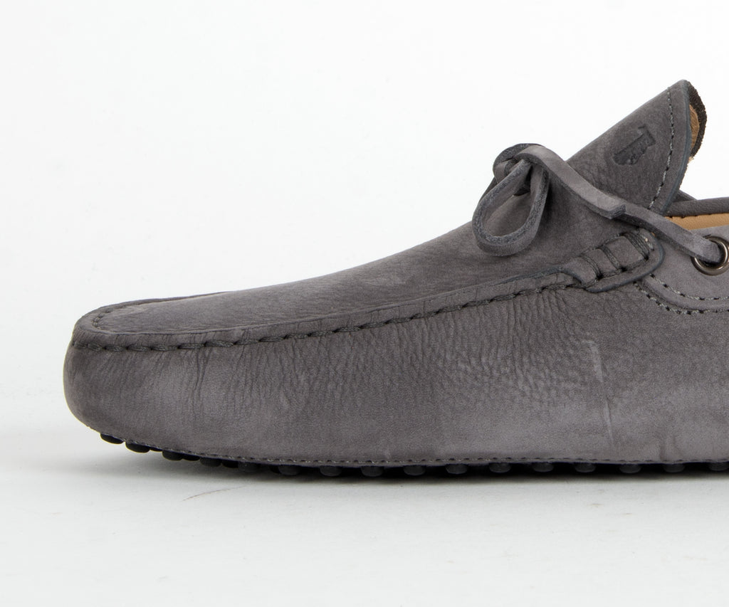 Tods Gommino Suede Driving Shoe Grey