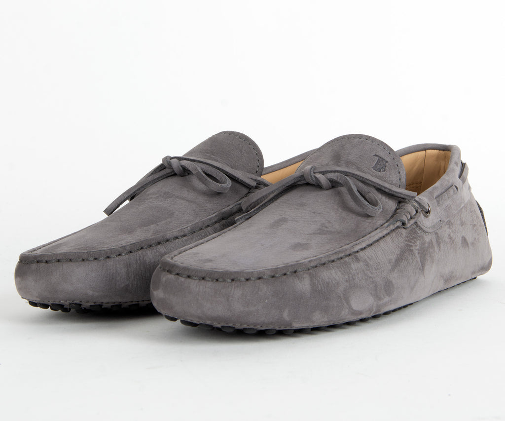 Tods Gommino Suede Driving Shoe Grey