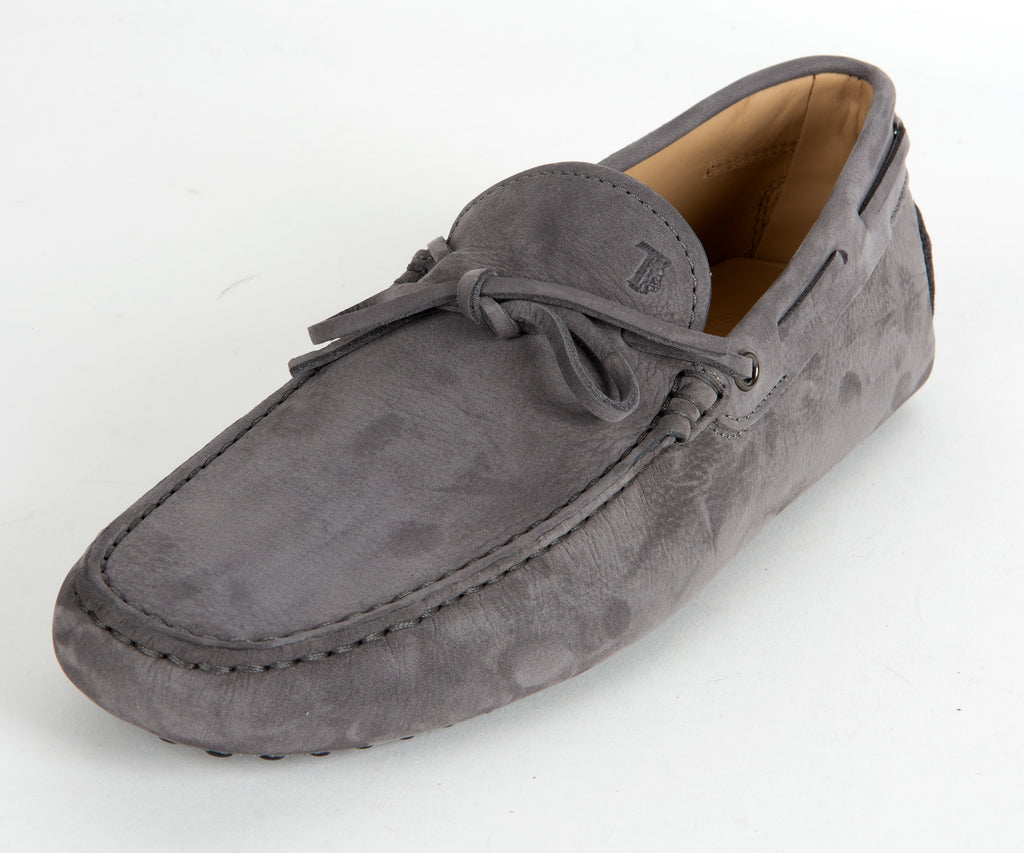 Tods Gommino Suede Driving Shoe Grey