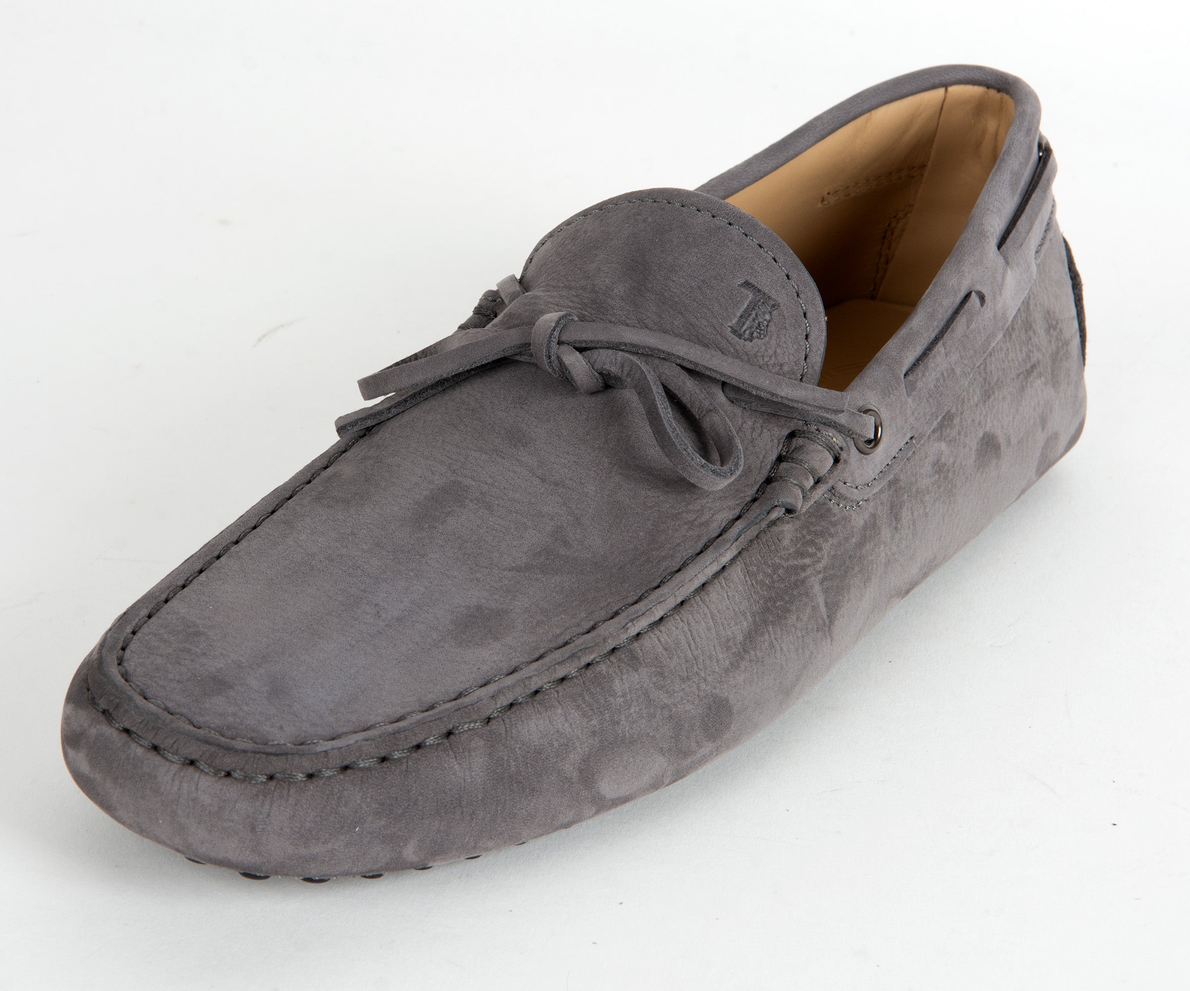 Tods Gommino Suede Driving Shoe Grey