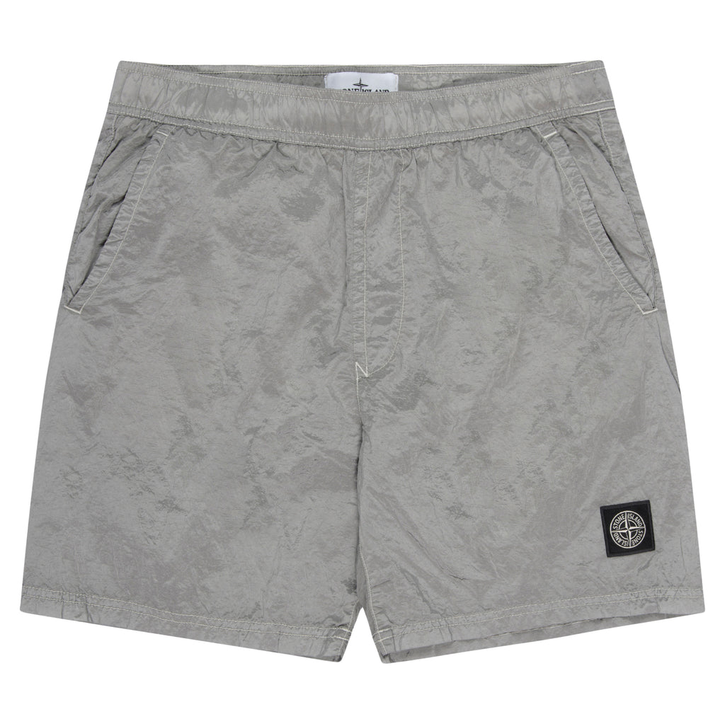 Stone Island Silver Nylon Metal Swim Shorts