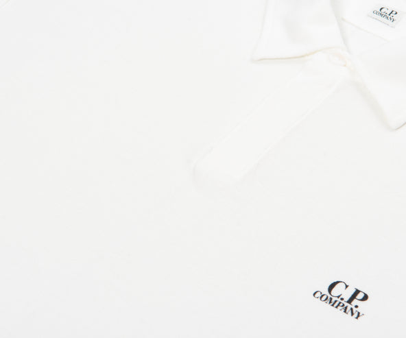 C.P. Company Crepe Jersey Polo White