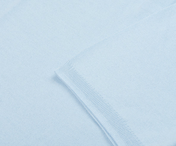 Paul Smith PS SS25 Merino Wool Stitch Detailed Collar Polo Light Blue